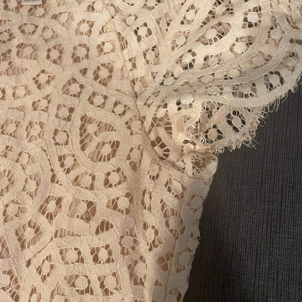 Gently used J. Crew lace ivory shirt. - Picture 4 of 5